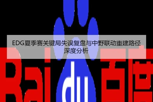 EDG夏季赛关键局失误复盘与中野联动重建路径深度分析